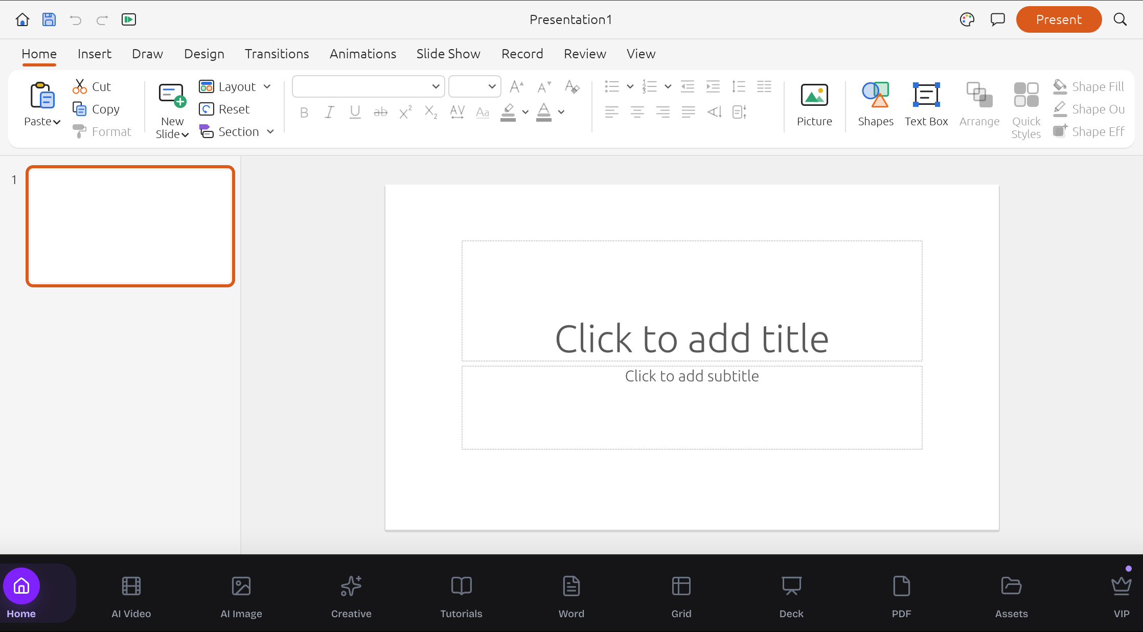 DeckCraft practical presentation projects interface
